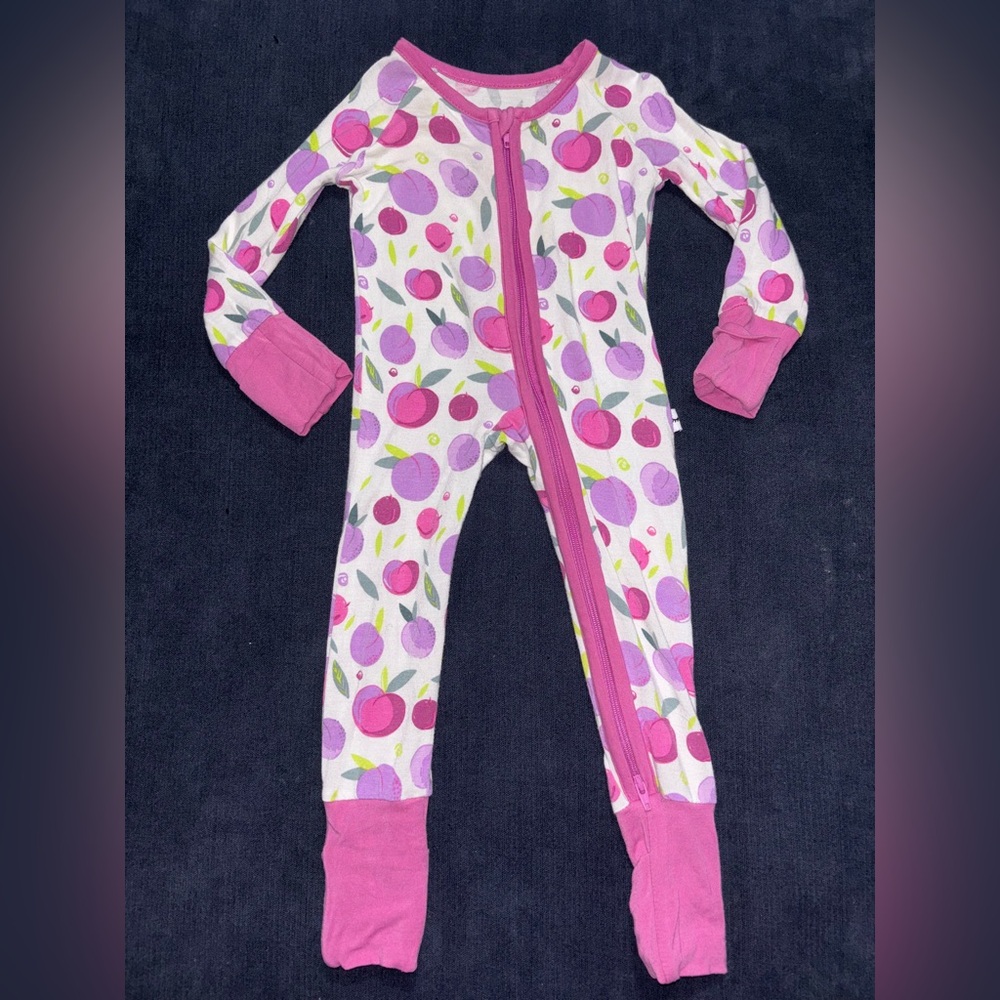 Little Sleepies bamboo HTF plums 3-6m sleeper